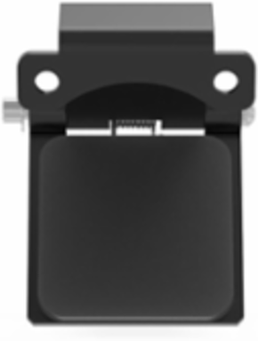 Single Pole Female Angled Black Snap Cover, for 300/400A AC/DC, Single Conductor, Thru-Hole Mounting