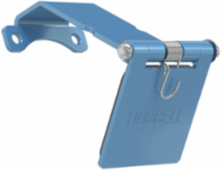 Single Pole Female Angled Blue Snap Cover, for 300/400A AC/DC, Single Conductor, Thru-Hole Mounting