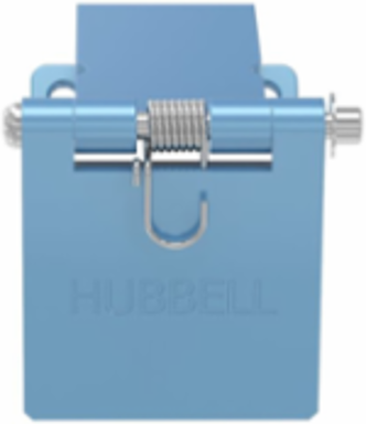 Single Pole Female Angled Blue Snap Cover, for 300/400A AC/DC, Single Conductor, Thru-Hole Mounting