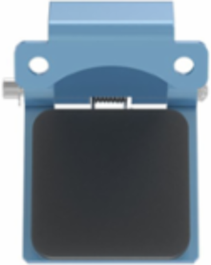 Single Pole Female Angled Blue Snap Cover, for 300/400A AC/DC, Single Conductor, Thru-Hole Mounting