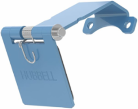 Single Pole Female Angled Blue Snap Cover, for 300/400A AC/DC, Single Conductor, Thru-Hole Mounting