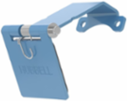 Single Pole Female Angled Blue Snap Cover, for 300/400A AC/DC, Single Conductor, Thru-Hole Mounting