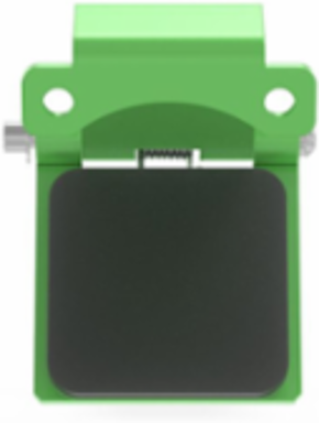 Single Pole Female Angled Green Snap Cover, for 300/400A AC/DC, Single Conductor, Thru-Hole Mounting