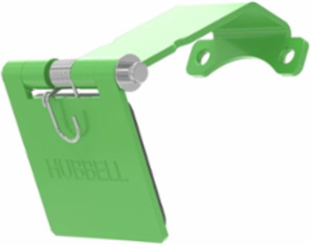Single Pole Female Angled Green Snap Cover, for 300/400A AC/DC, Single Conductor, Thru-Hole Mounting