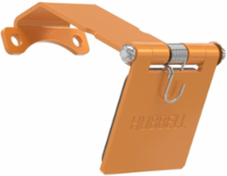 Single Pole Female Angled Orange Snap Cover, for 300/400A AC/DC, Single Conductor, Thru-Hole Mounting