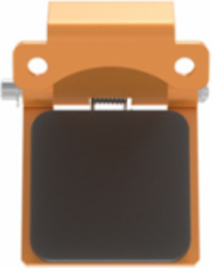 Single Pole Female Angled Orange Snap Cover, for 300/400A AC/DC, Single Conductor, Thru-Hole Mounting