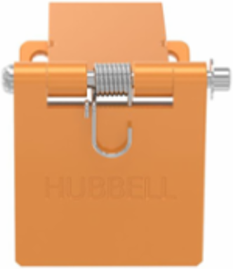 Single Pole Female Angled Orange Snap Cover, for 300/400A AC/DC, Single Conductor, Thru-Hole Mounting