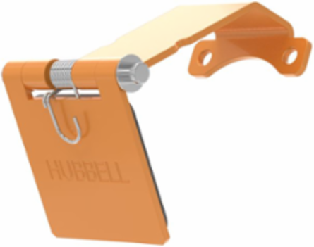 Single Pole Female Angled Orange Snap Cover, for 300/400A AC/DC, Single Conductor, Thru-Hole Mounting