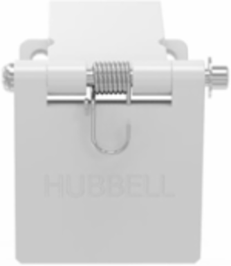 Single Pole Female Angled White Snap Cover, for 300/400A AC/DC, Single Conductor, Thru-Hole Mounting