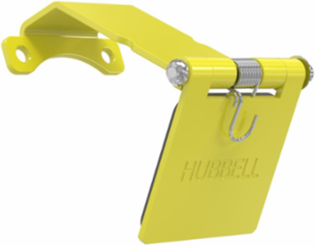 Single Pole Female Angled Yellow Snap Cover, for 300/400A AC/DC, Single Conductor, Thru-Hole Mounting