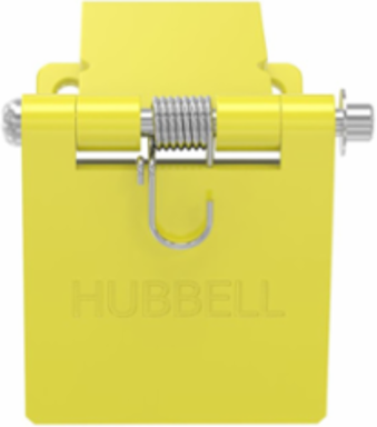 Single Pole Female Angled Yellow Snap Cover, for 300/400A AC/DC, Single Conductor, Thru-Hole Mounting