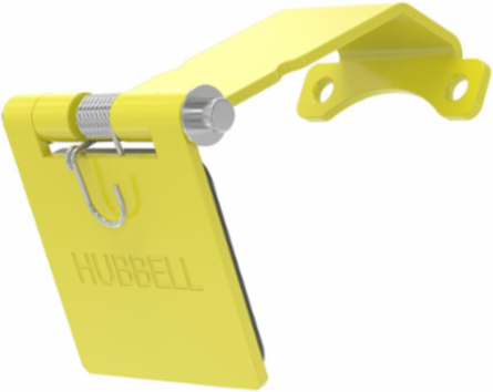 Single Pole Female Angled Yellow Snap Cover, for 300/400A AC/DC, Single Conductor, Thru-Hole Mounting