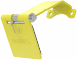 Single Pole Female Angled Yellow Snap Cover, for 300/400A AC/DC, Single Conductor, Thru-Hole Mounting