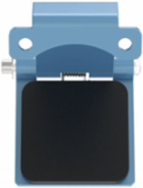 Single Pole Male Angled Blue Snap Cover, for 300/400A AC/DC, Single Conductor, Thru-Hole Mounting