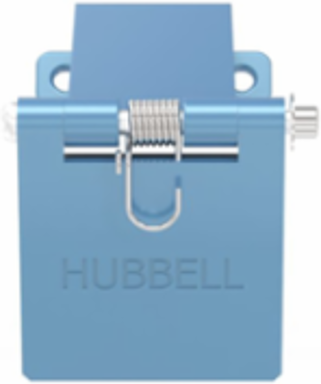 Single Pole Male Angled Blue Snap Cover, for 300/400A AC/DC, Single Conductor, Thru-Hole Mounting