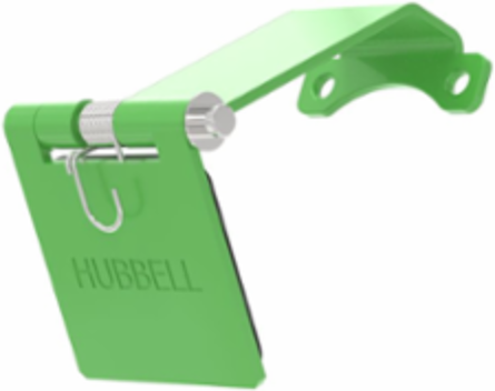 Single Pole Male Angled Green Snap Cover, for 300/400A AC/DC, Single Conductor, Thru-Hole Mounting