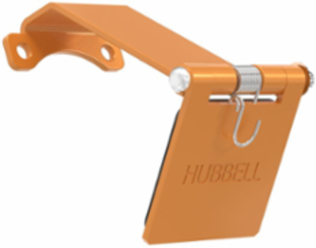 Single Pole Male Angled Orange Snap Cover, for 300/400A AC/DC, Single Conductor, Thru-Hole Mounting