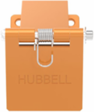Single Pole Male Angled Orange Snap Cover, for 300/400A AC/DC, Single Conductor, Thru-Hole Mounting