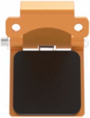 Single Pole Male Angled Orange Snap Cover, for 300/400A AC/DC, Single Conductor, Thru-Hole Mounting