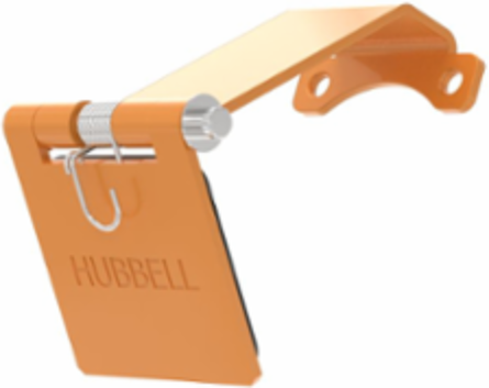 Single Pole Male Angled Orange Snap Cover, for 300/400A AC/DC, Single Conductor, Thru-Hole Mounting