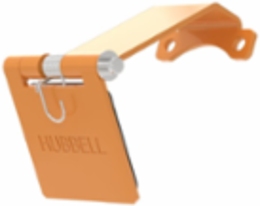 Single Pole Male Angled Orange Snap Cover, for 300/400A AC/DC, Single Conductor, Thru-Hole Mounting