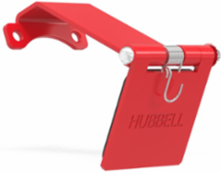 Single Pole Male Angled Red Snap Cover, for 300/400A AC/DC, Single Conductor, Thru-Hole Mounting