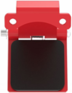 Single Pole Male Angled Red Snap Cover, for 300/400A AC/DC, Single Conductor, Thru-Hole Mounting