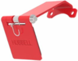 Single Pole Male Angled Red Snap Cover, for 300/400A AC/DC, Single Conductor, Thru-Hole Mounting