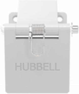 Single Pole Male Angled White Snap Cover, for 300/400A AC/DC, Single Conductor, Thru-Hole Mounting