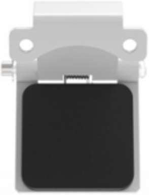 Single Pole Male Angled White Snap Cover, for 300/400A AC/DC, Single Conductor, Thru-Hole Mounting