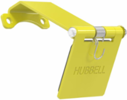 Single Pole Male Angled Yellow Snap Cover, for 300/400A AC/DC, Single Conductor, Thru-Hole Mounting