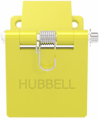 Single Pole Male Angled Yellow Snap Cover, for 300/400A AC/DC, Single Conductor, Thru-Hole Mounting