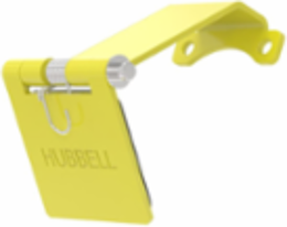 Single Pole Male Angled Yellow Snap Cover, for 300/400A AC/DC, Single Conductor, Thru-Hole Mounting