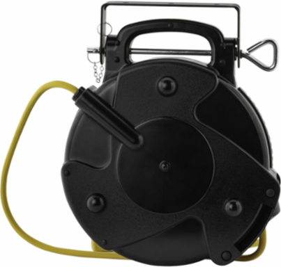 Commercial Cord Reel 40 Ft, 15A 125V with Triple Tap, Black