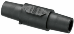 Heavy Duty Double Female Coupler, 400A, 600V AC/DC, Insulated Body, Black