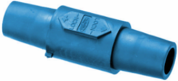 Heavy Duty Industrial Grade Double Female Coupler, 400A 600V AC/DC, Blue