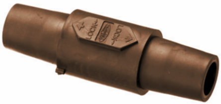 Industrial Grade Double Female Coupler, 400A 600V AC/DC, 6 Inch Width, Brown