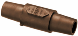 Industrial Grade Double Female Coupler, 400A 600V AC/DC, 6 Inch Width, Brown