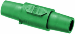 Heavy Duty 400A 600V AC/DC Double Female Coupler, Industrial Grade, Green