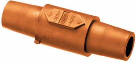 Industrial Grade Double Female Coupler, 400A 600V AC/DC, 6 Inch Width, Orange