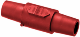 Heavy Duty Coupler 400A 600V AC/DC Red, Double Female, Brass, Insulated Body