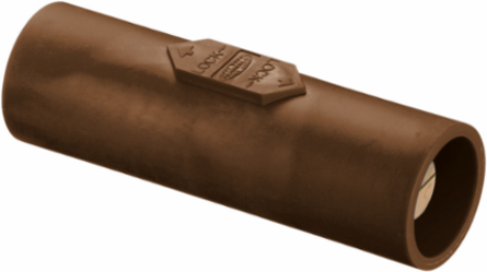 High Ampacity Coupler, 400A 600V AC/DC, Double Male, Insulated Body, Brown
