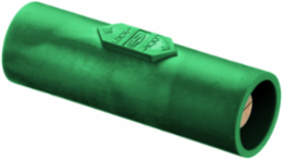 Heavy Duty Single Pole Coupler 400A 600V AC/DC, Green, Insulated Body, Double Male