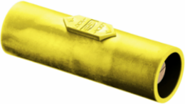 Heavy Duty Single Pole Coupler, 400A 600V AC/DC, Double Male, Pre-Wired, Yellow