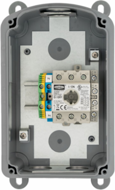 Industrial Grade Motor Disconnect Switch, 100A 600V AC, IP69k, NEMA Type 4X, 3 Pole