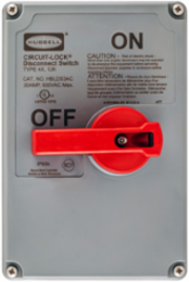 Switches and Lighting Controls, Industrial Grade, Disconnect Switches, Unfused Switch, Three Pole, 100A 600V AC, Screw Terminals, Gray, NEMA 4X Enclosure, With Aux Contact