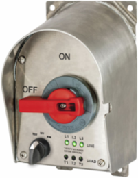 Stainless Steel Sloped Disconnect Switch 100A with LED Indicators, 9.5 Inch Width