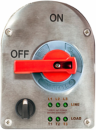Stainless Steel Sloped Disconnect Switch 100A, 10.5 Inch Width