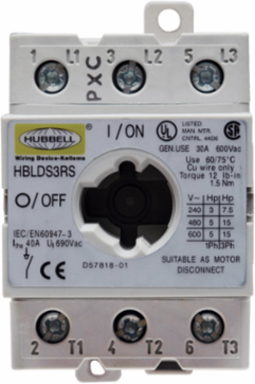 Industrial Grade Disconnect Switch, 30A Three Pole