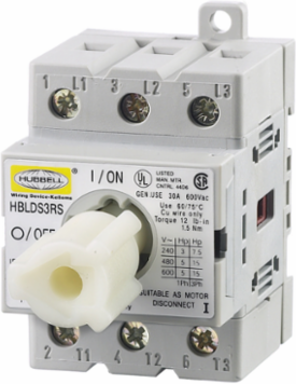 Industrial Grade Disconnect Switch, 30A Three Pole